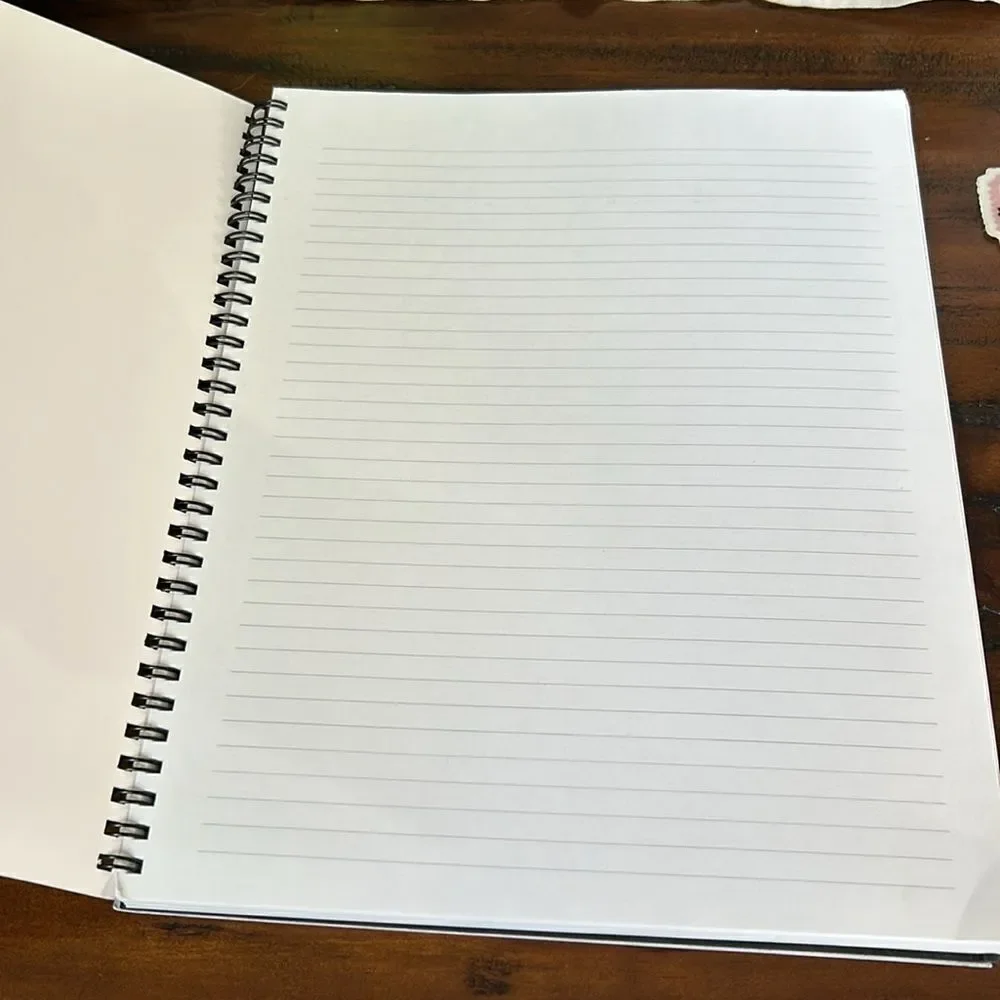 SPIRAL LINED NOTEBOOK with 3 stickers bundle NEW